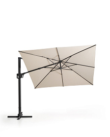 Бежевый консольный зонт Noli с графитовой алюминиевой конструкцией, 300 x 300 см