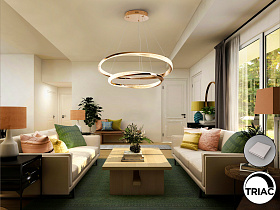 Люстра Orbitas 2L золотая