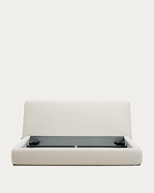 Кровать Martina со съемным чехлом из шенилла цвета экрю 180 x 200