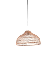 Плафон из ротанга Dyara светлого оттенка с натуральной отделкой