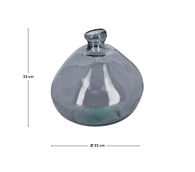 Ваза Anner 33 cm темно-синее стекло