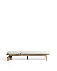 Шезлонг Alipa из массива акации и веревки цвета экрю