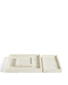 Поднос Serela из белого мрамора 35 x 18 см