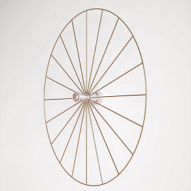 Бра Wheel 90 см хром + цоколь 25 см хром