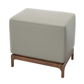 Пуфик CALPE шпон ореха F, экокожа PU78