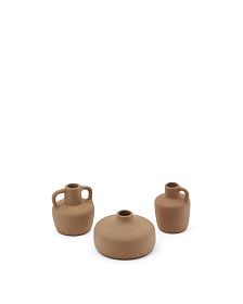 Набор Sofra из 3-х терракотовых ваз, 6 см/7 см/10 см