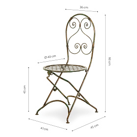 Складной кованый стул Delia