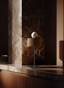 Настольная лампа Curn S черный металл /белый мрамор