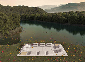 Подушка напольная Nomad Tuareg белая