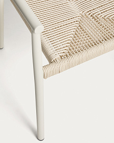 Уличный стул Livadia из бежевого алюминия и веревки