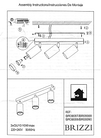 BR08088 Потолочный светильник-спот ARAS