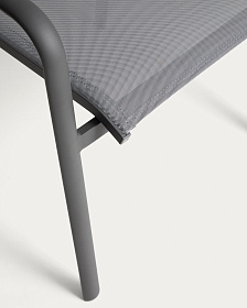 Уличный стул Luri из графитового алюминия и серого текстиля