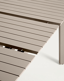 Раздвижной уличный стол Izola из алюминия с бежевой отделкой, 185 (235) x 100 см