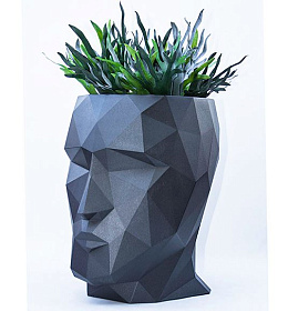 Кашпо Adan матовое синее 41x30x42