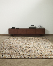 Разноцветный ковер Elanis из шерсти букле 160 x 230см