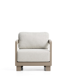 Уличное кресло Nerano из алюминия цвета таупе