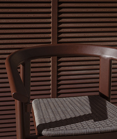 Уличный барный стул Erice из алюминия и веревки коричневого цвета, 75 см