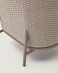 Уличное кресло Sedalis из алюминия и серо-коричневой веревки