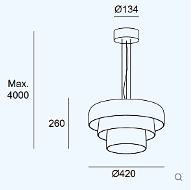 Подвесной светильник Levels 3 Bodies Ø420mm + Ø320mm + Ø220mm 00-A041-05-15