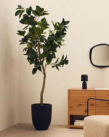 Ficus Искусственное дерево фикус в черном горшке 210 см