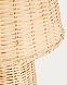 Настольная лампа из ротанга Neuda со светлым покрытием
