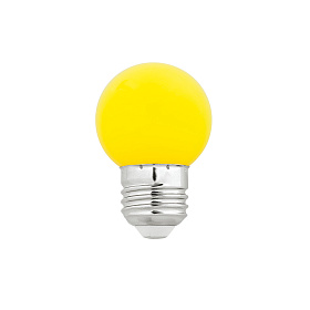 Лампочка желтая G45 LED E27 1W