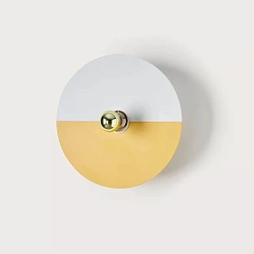 Бра Haban 35 см 2 диска + цоколь 10 см золотой