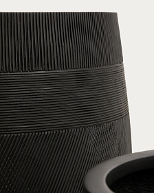 Набор из двух черных кашпо Tival с эффектом цемента, диаметр 50 см/34 см