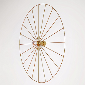 Бра Wheel 90 см золотой + цоколь 25 см золотой