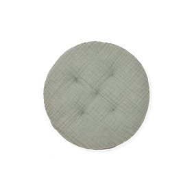 Подушка для стула Laily из зеленого хлопка диаметр 30 см