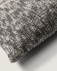 Чехол для подушки Mevia из льна и хлопка бежевого и черного цветов, 50 x 50 см