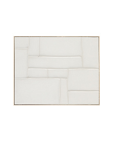 Klis Картина из белого льна с геометрическими фигурами, 80 х 100