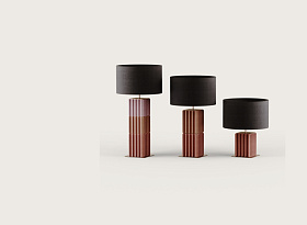 Настольная лампа Pire NAC 140/3 S золотой с абажуром 801021/41