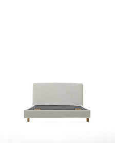 Кровать Valma из жемчужного шенилла со съемным чехлом для матраса 90 x 200 см