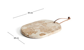 Сервировочная доска Orlina из бежевого мрамора 25 x 18 см