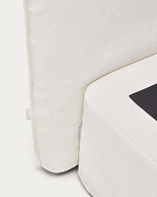 Изголовье кровати Jaira из белого шенилла со съемным чехлом для кроватей шириной до 180 см