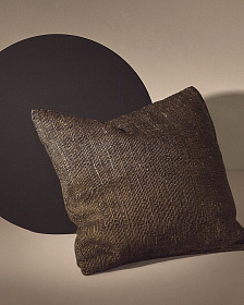 Чехол для подушки Machiel из вискозного жаккарда черно-белого цвета 50 x 50 см