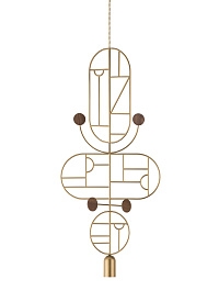 Подвесной светильник Wooden Dots WDS15 Gold/walnut