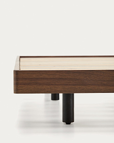 Основание кровати Norlen из орехового шпона с темной отделкой для матраса размером 160 x 200 см