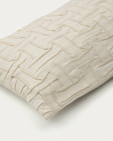 Lir Чехол для подушки из хлопка с вышивкой, бежевый 30 x 50 см