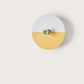 Бра Haban 25 см 2 диска + цоколь 5 см золотой