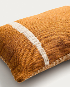 Чехол для подушки Daila оранжевого цвета 100% ПЭТ с рисунком в стиле икат 30 x 50 см