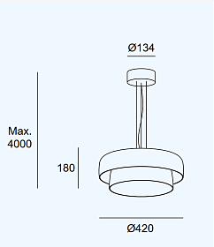 Подвесной светильник Levels 2 Bodies Ø420mm + Ø320mm 00-A046-05-12