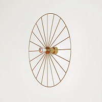 Бра Wheel 60 cm золотой + цоколь 5 cm золотой
