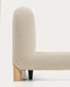 Кровать Odina из ткани букле цвета экрю 180 x 200 см