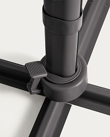 Бежевый консольный зонт Noli с графитовой алюминиевой конструкцией, 300 x 300 см