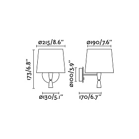 Бра с ридером Gonga белый/бежевый