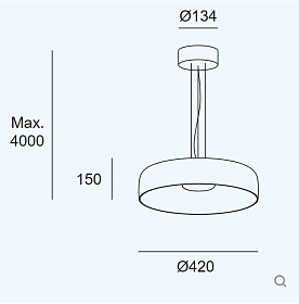Подвесной светильник Levels 1 Body Ø420mm 00-A044-05-12