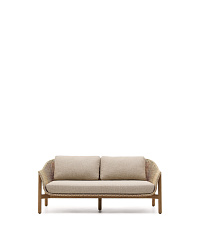 Двухместный диван Galea из тикового дерева и синтетического ротанга 170,5 см