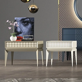 Прикроватная тумбочка Triangle Coco с 1 ящиком 50x62